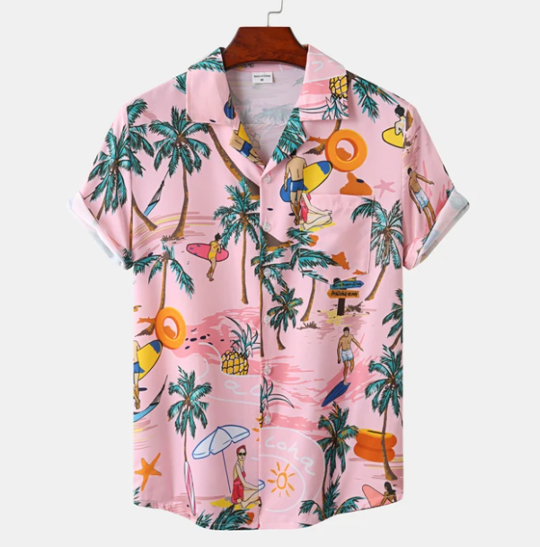 Norvo | Hawaii Surf Floral Skjorte for Menn