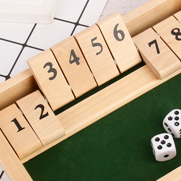 Norvo | Shut The Box Spill - Morsomt Bordmatspill for Voksne & Barn