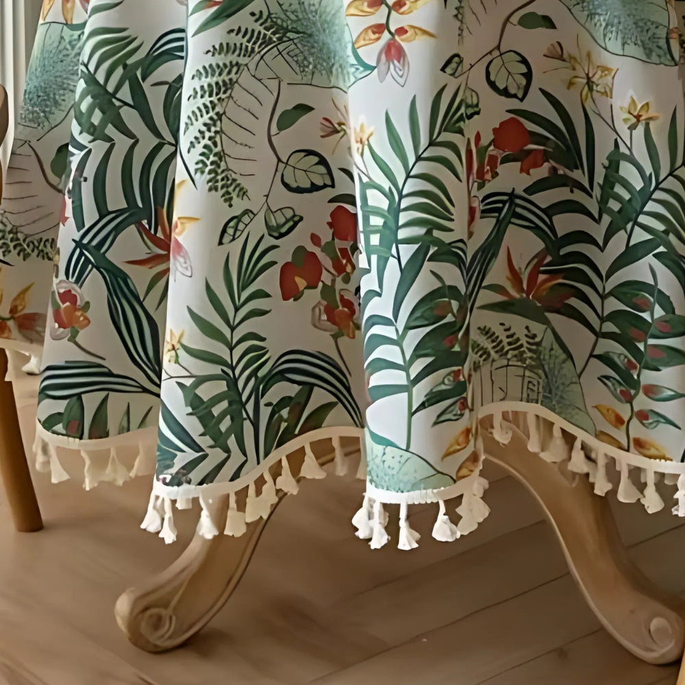 Norvo | Retro Floral Rundt Bordduk