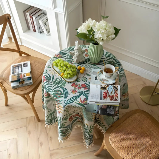 Norvo | Retro Floral Rundt Bordduk