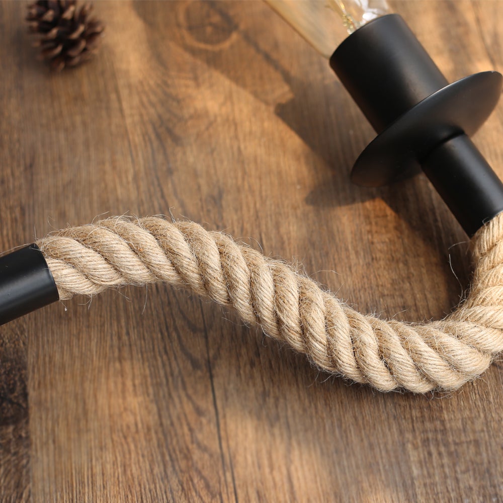 Norvo | Retro Hamp Tau Industriloft Vegglampe