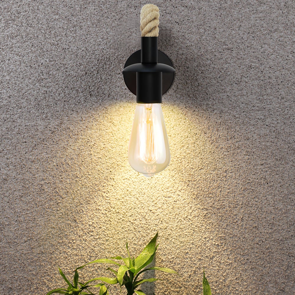 Norvo | Retro Hamp Tau Industriloft Vegglampe