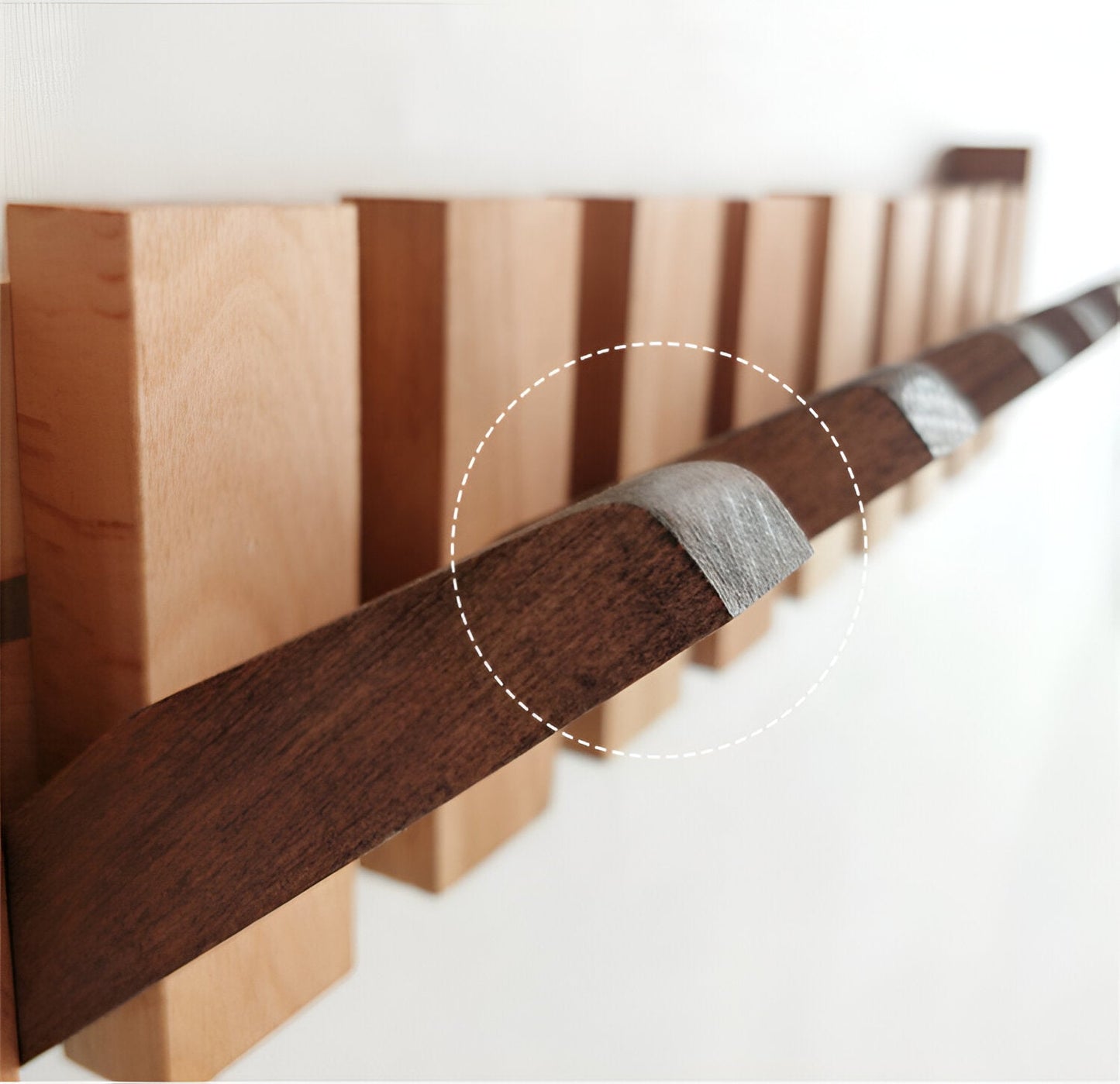Norvo | RetroHooks - Tre piano vegghylle med magnetiske kroker