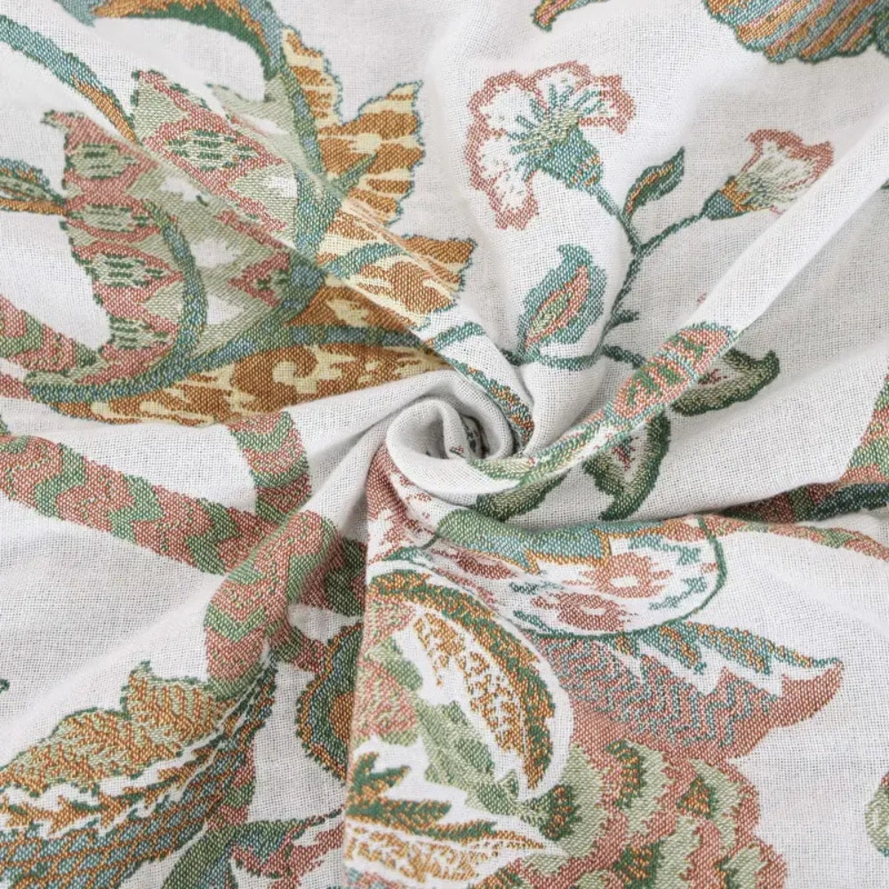 Norvo | Reverie Floral Tassel Cotton Blanket