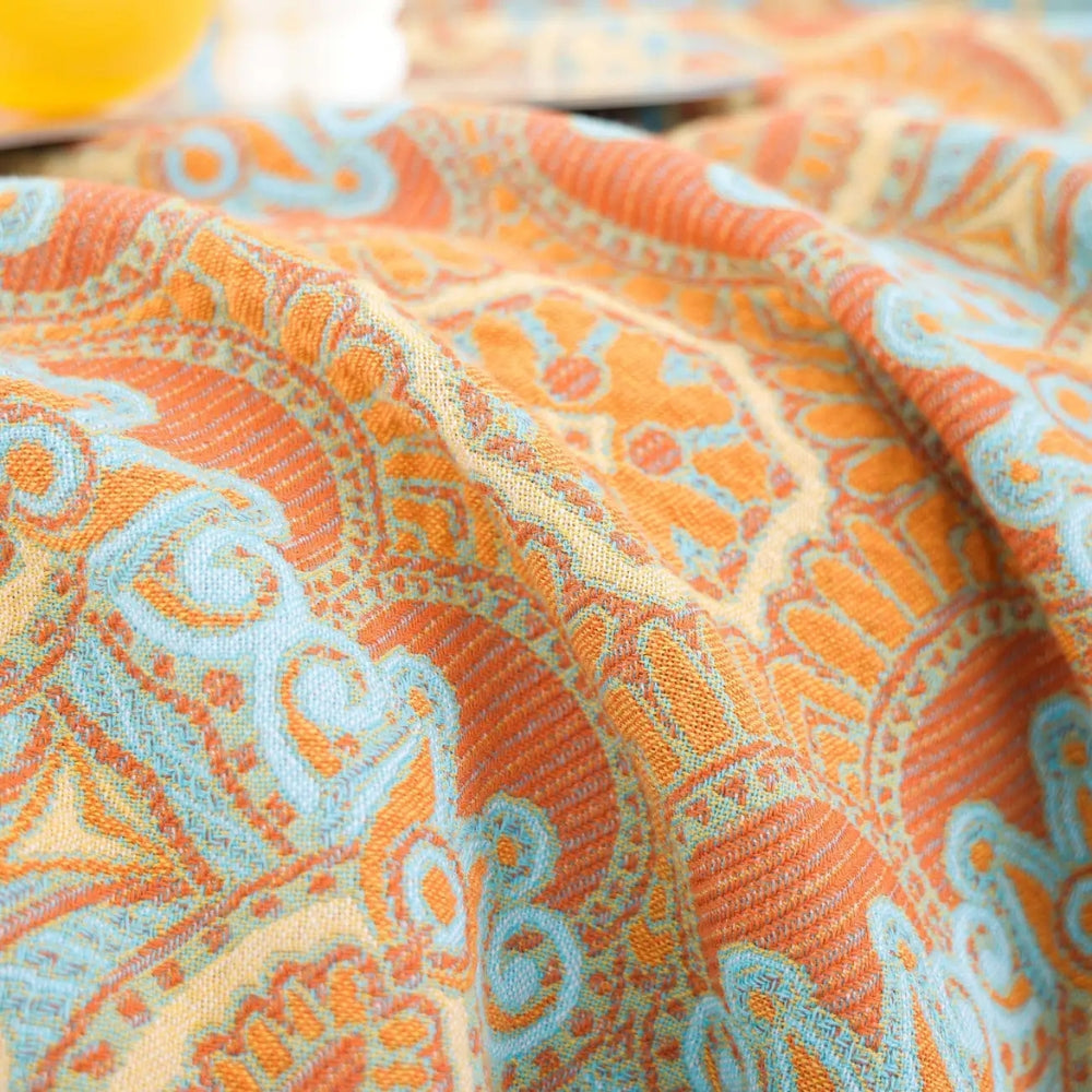 Norvo | Reversible Paisley Bohemsk Bomullspledd