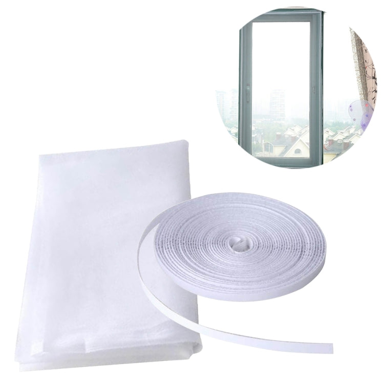 DIY Polyester Fluenett/ Vindu nett Hook and Loop Fester Myggnett (Hvit)