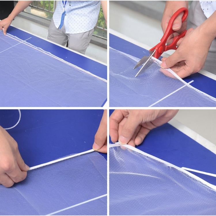DIY Polyester Fluenett/ Vindu nett Hook and Loop Fester Myggnett (Hvit)