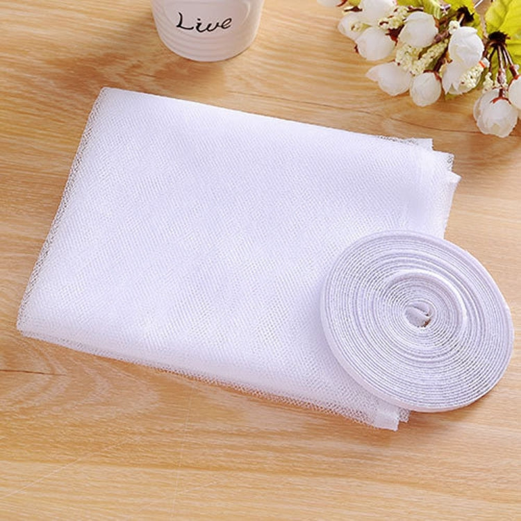 DIY Polyester Fluenett/ Vindu nett Hook and Loop Fester Myggnett (Hvit)