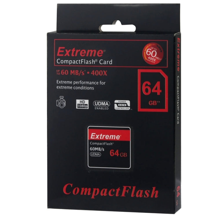 Norvo | 64GB Extreme Compact Flash-kort, 400X lesehastighet, opptil 60 MB/S (100 % sann kapasitet)