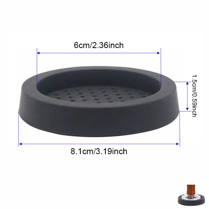 Norvo | 3 Stil Silikon Kaffe Tamper Matte Set - Anti-skli Espresso Tamper Holder og Kategori Slip Pad