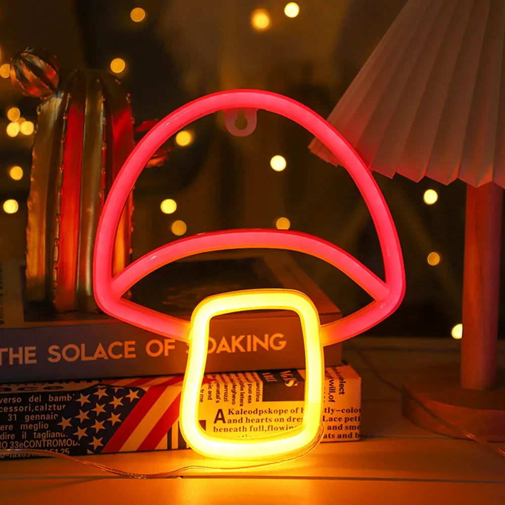 Norvo Neon Skilt – USB/Batteridrevet LED Neon Lys for Hjemmedekorasjon