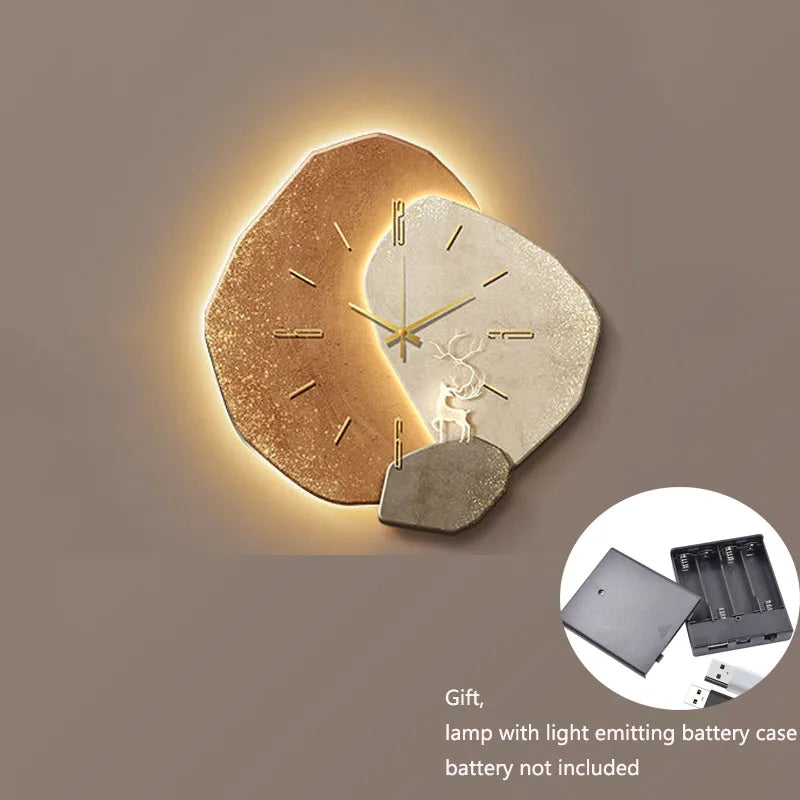 CreamWind Klokke – Stilfull Moderne Veggklokke med LED