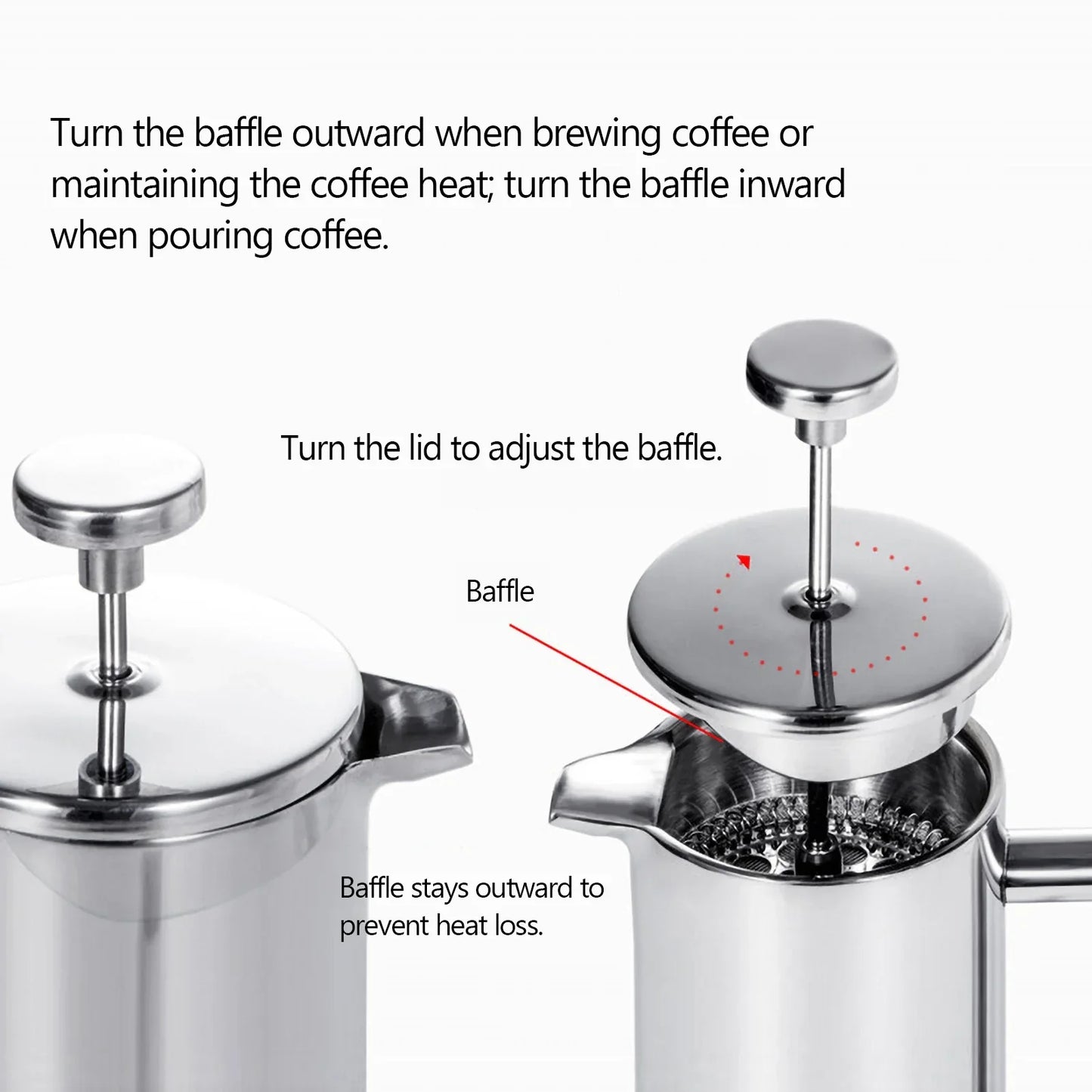 Norvo | Stålfransk Presse Kaffe Koker