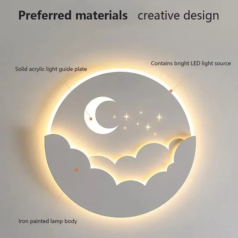 Norvo | LED vegglampe med måne og stjerner