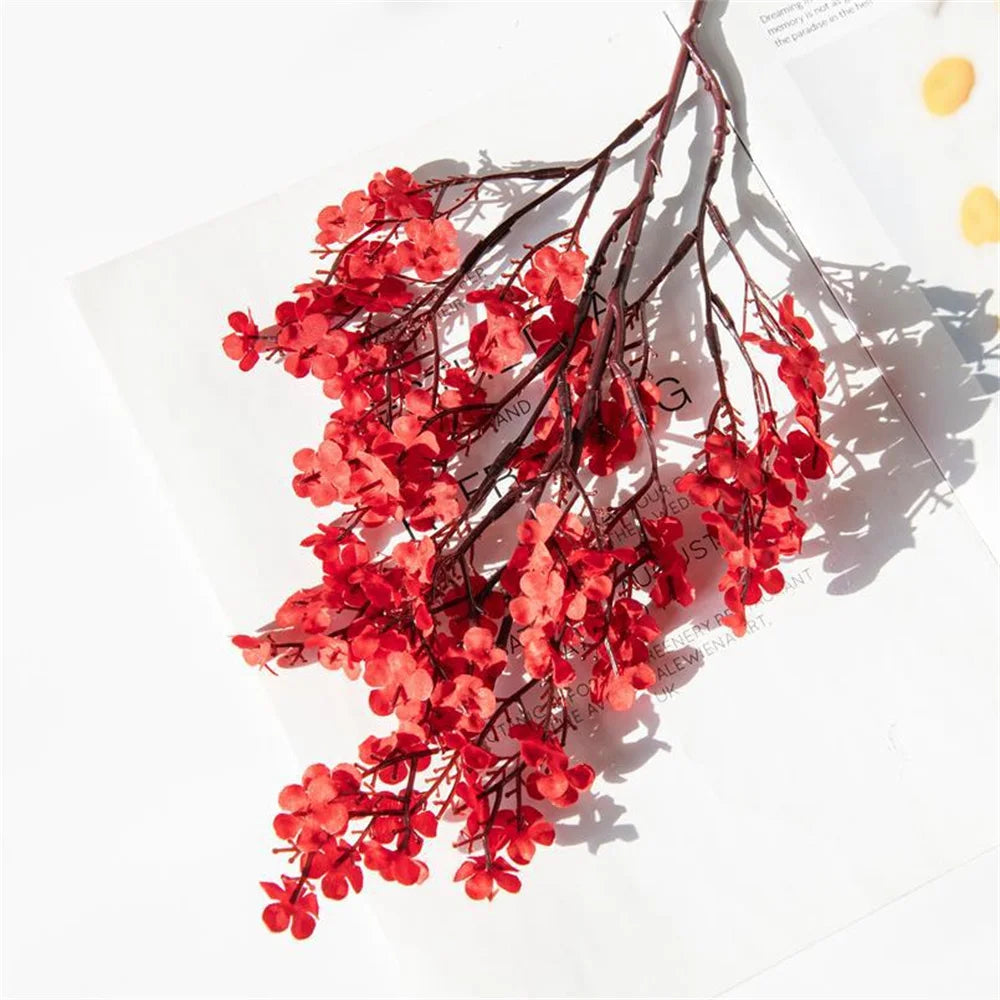 Norvo | 2 deler lang babyånde kunstige planter, juledekorasjon, vase for hjemmet, bryllup, brudepar, arrangement, falske plastblomster