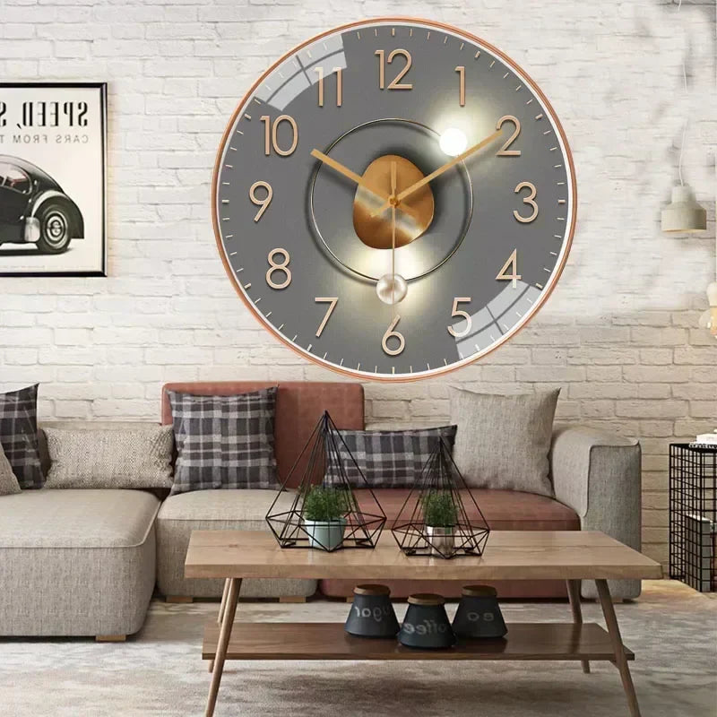 Norvo | Timeless Whisper™ | Stille Klassisk Veggklokke | Ikke-tikkende Design for Soverom og Kontorinnredning