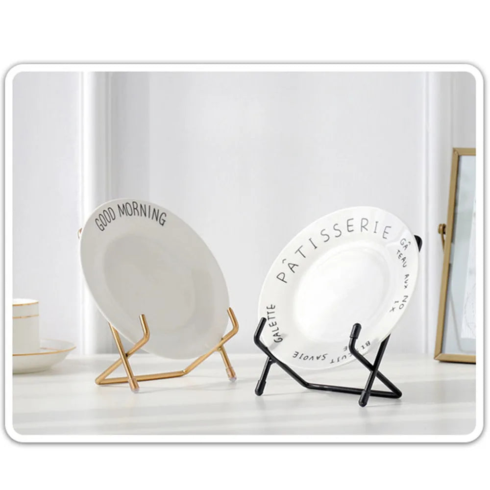 Norvo | Iron Art Multi-Use Display Stand: Allsidig magasin-, servise-, bilde- og fotobokoppbevaringsstativ for boligtilbehør