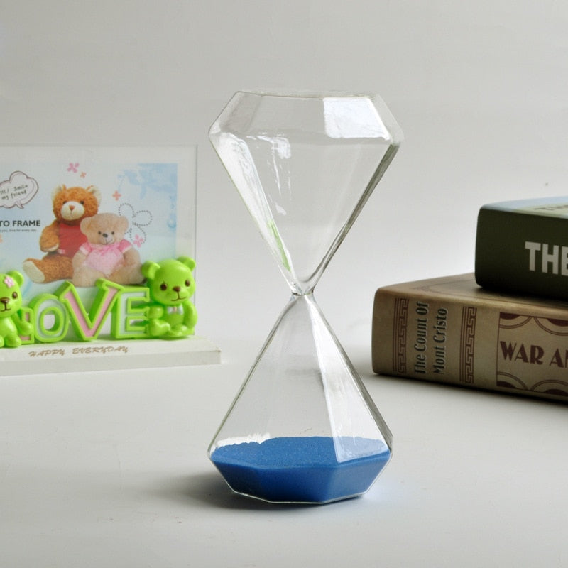 Norvo | 5–60 Minutters diamant sandglass, sandglass, sandglass, barnegave, sandglass, hjemmeinnredning, tilgjengelig i flere fargealternativer