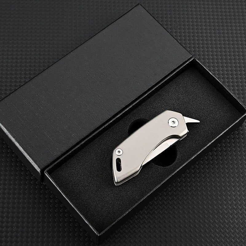 Norvo | Titan-Titanium legering Bag Nøkkelring Kniv