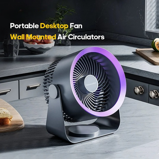 Norvo | Multifunksjonell Elektrisk Vifte Sirkulator med 4000mAh Batteri – AirFlex