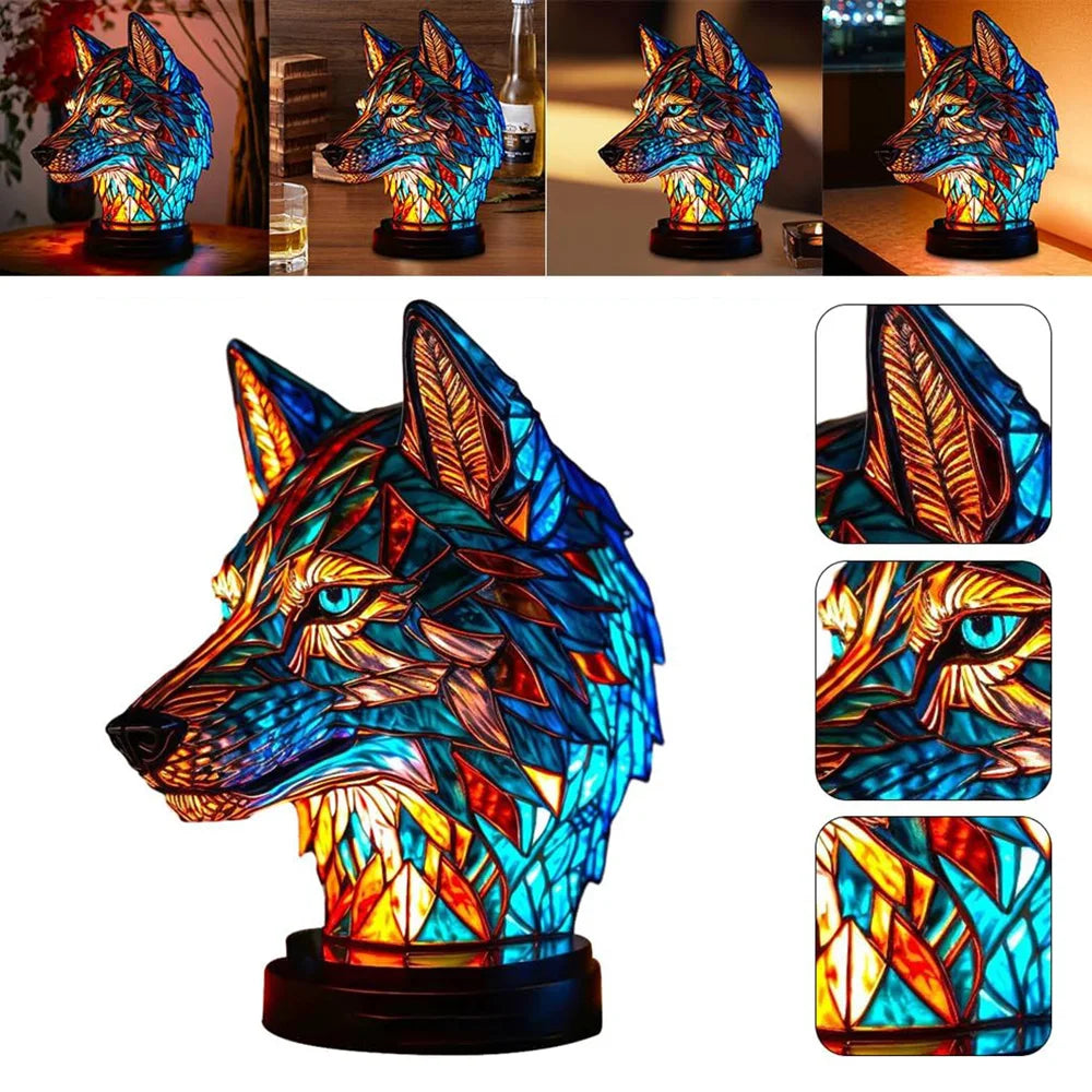 LumiFaune - 3D Lampe i Glass Dyre Dekorativ