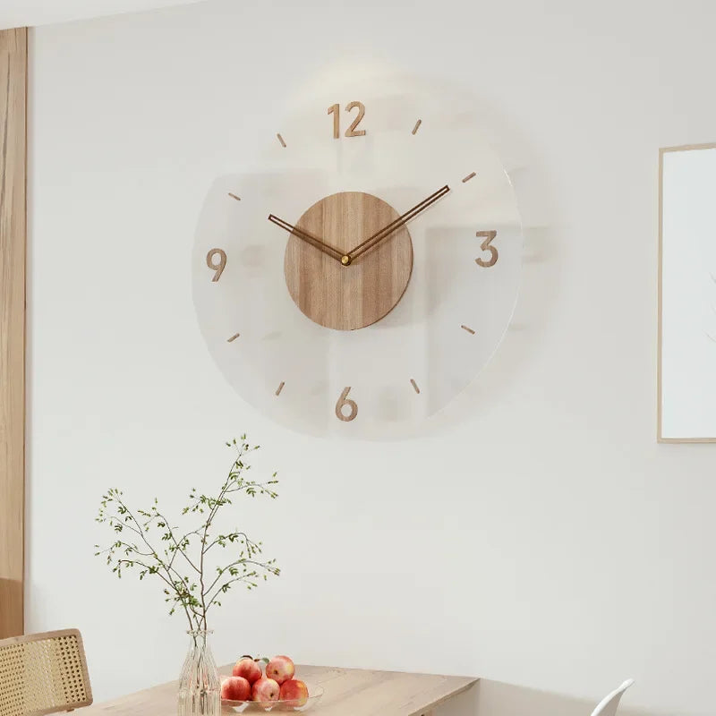 Moderne Veggklokke laget av Tre – Minimalistisk og Elegant Design for Stuen