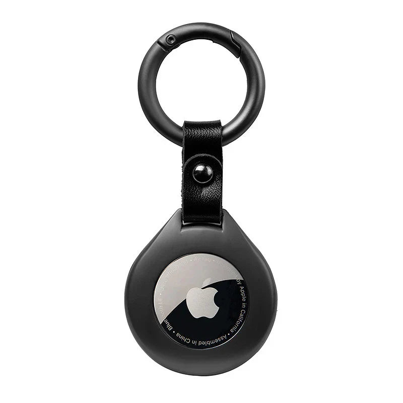 Høy-kvalitet lær metall pendant beskyttende etui for Apple Airtags