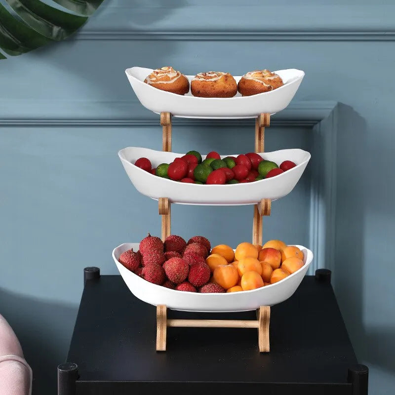 Norvo | FruitTriad | Tre-lags fruktskål laget av plast