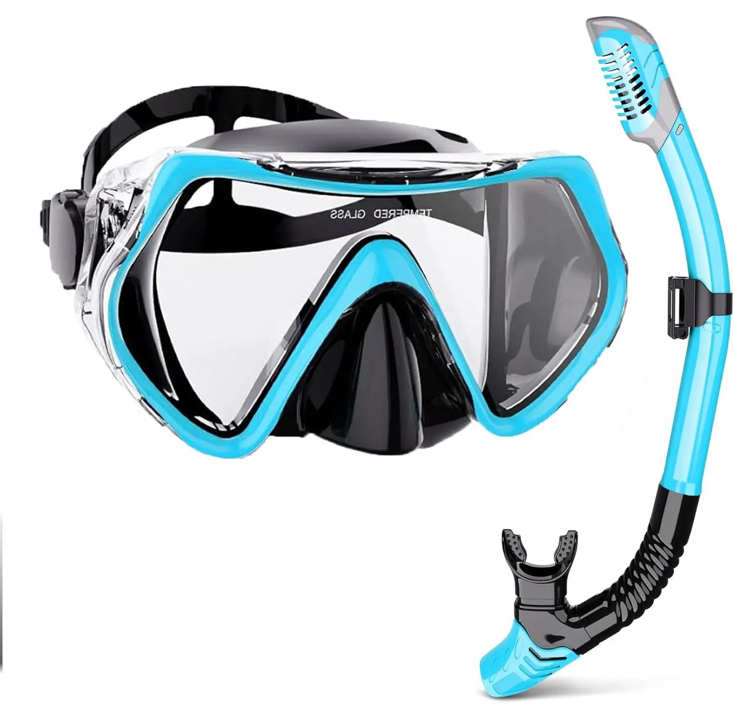 Norvo | AquaVision Snorkel Maske Sett for Voksne | Anti-Dugg & Slagbestandig | Silikon Kant & Tørr Snorkel | 180° Synsfelt