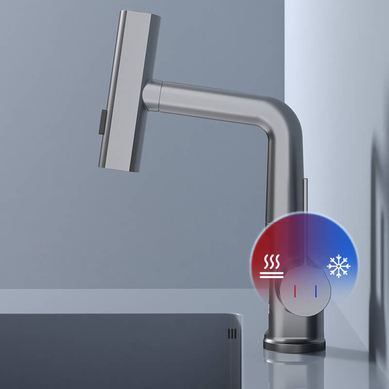 Norvo | WaterMaster Fleksibel LED Kjøkken- og Badevannkran – 360° Sving, Utrekkbar Slange & 5 Spraymodi