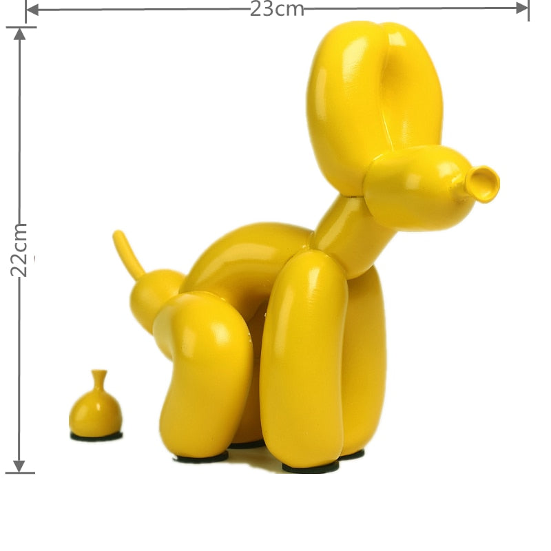 Norvo | Balloondog Skulptur, Ballongkunst Statues, Mini Samleobjekt, Hjemmedekor, Harpiksfigur, Skrivebordsaccessoirer, Romdekorasjon
