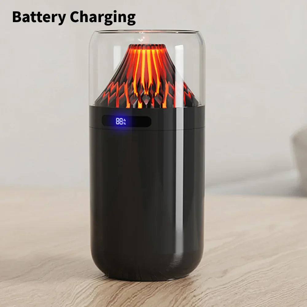 Norvo | Vulcanflamme LED Aromaterapi Essensielle Olje Tåke Diffuser