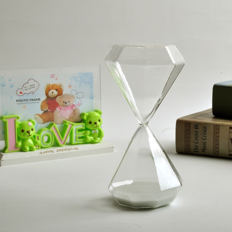 Norvo | 5–60 Minutters diamant sandglass, sandglass, sandglass, barnegave, sandglass, hjemmeinnredning, tilgjengelig i flere fargealternativer