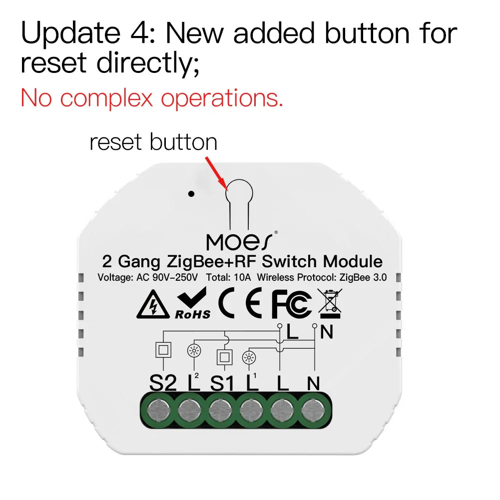 Tuya ZigBee Smart Light Relay Switch Module - WiFi Kontroll via SmartLife Google Alexa Apper