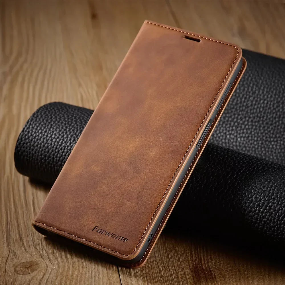 Norvo | Samsung Etui: Magnetisk Lærveske for Stilig Beskyttelse