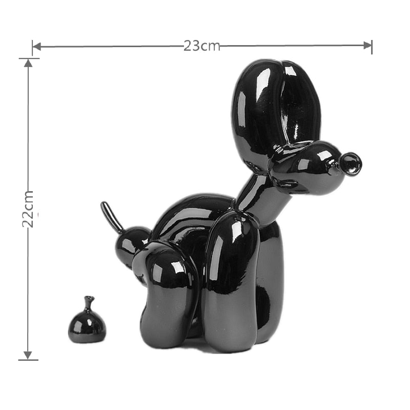 Norvo | Balloondog Skulptur, Ballongkunst Statues, Mini Samleobjekt, Hjemmedekor, Harpiksfigur, Skrivebordsaccessoirer, Romdekorasjon