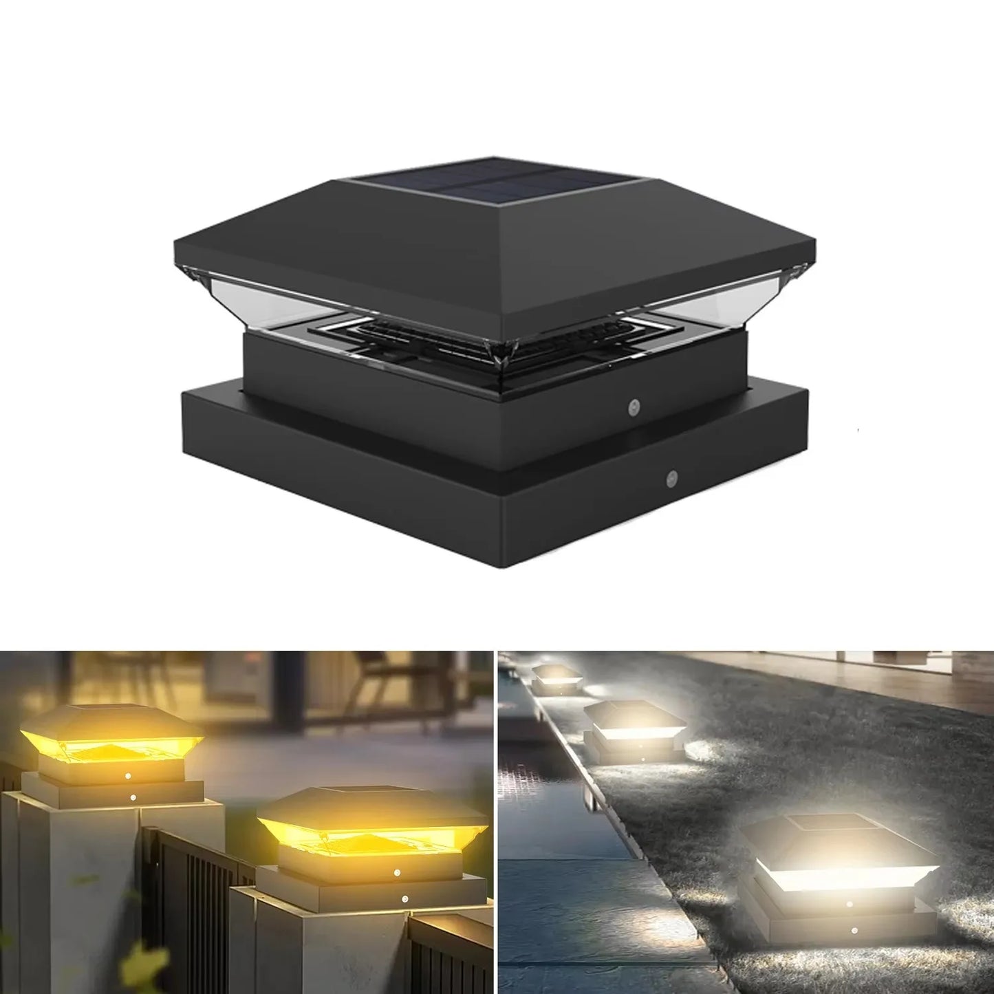 Norvo | Solar-Post Lys LumiColumna | Justerbart Varm & Kald Hvit | IP65 Vanntett | For Gjerde, Hage & Port Säule