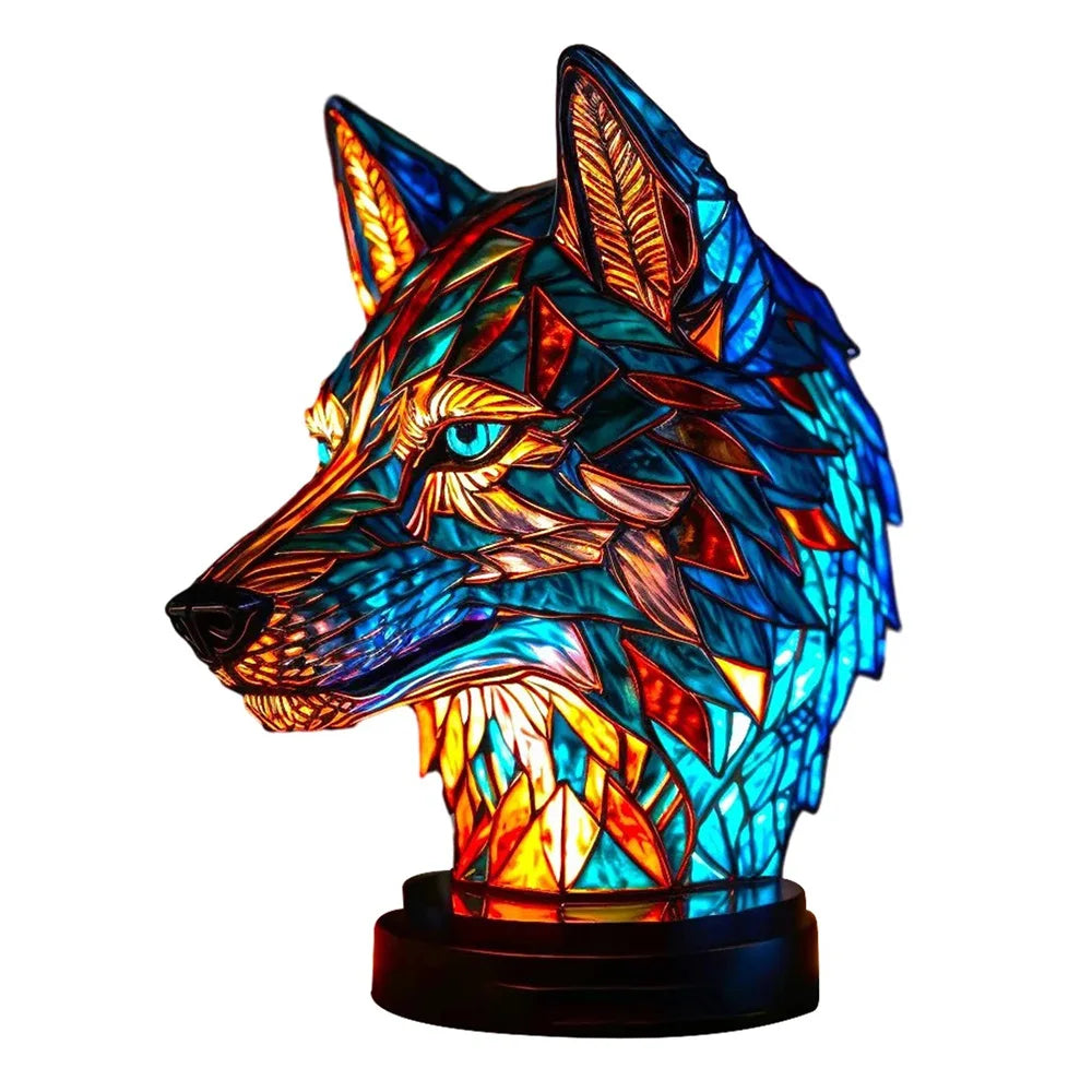LumiFaune - 3D Lampe i Glass Dyre Dekorativ