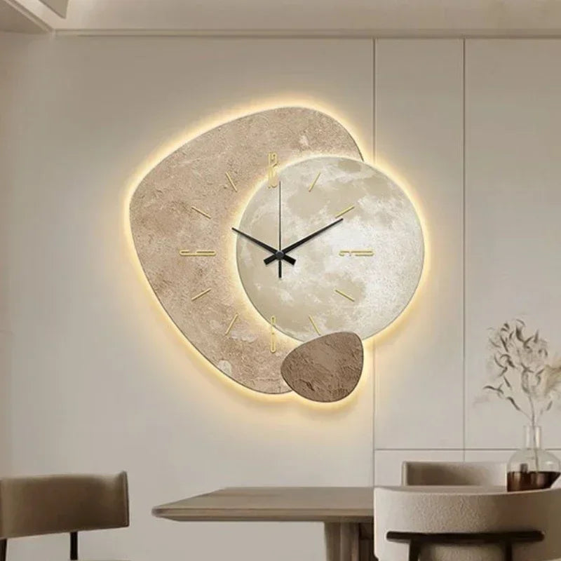 CreamWind Klokke – Stilfull Moderne Veggklokke med LED