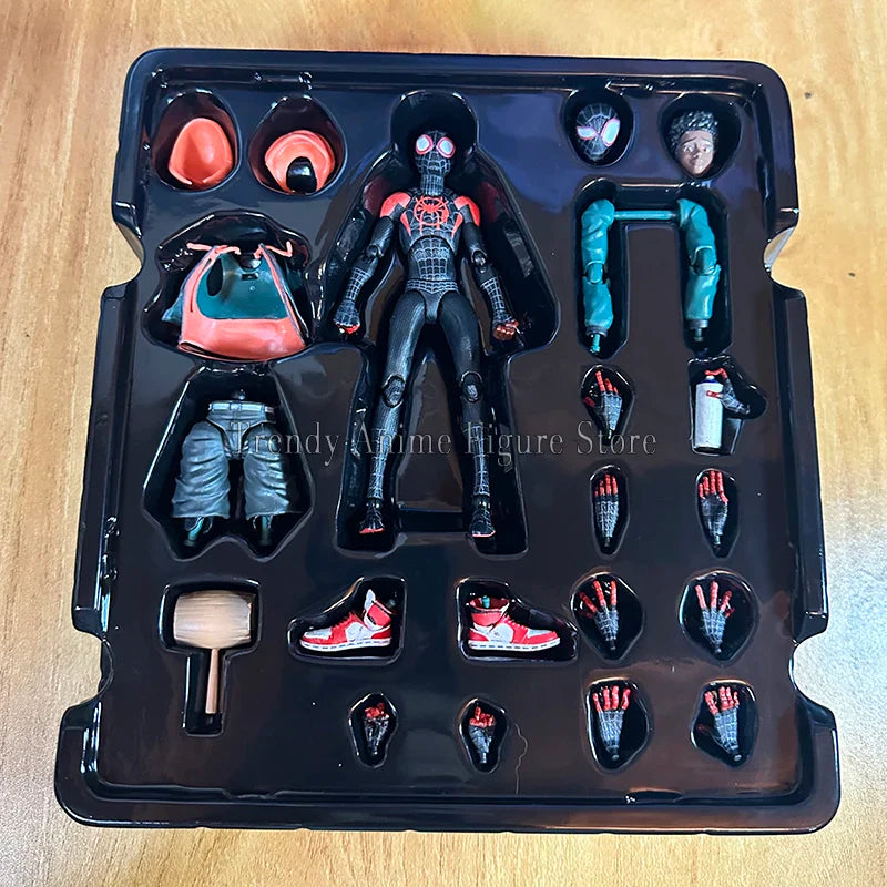 Marvel Spider-Man Miles Morales PVC Action Figure - Detaljert Sentinel Modell Toy Samling for Fans av Into the Spider-Verse 13cm (5.1 tommer)