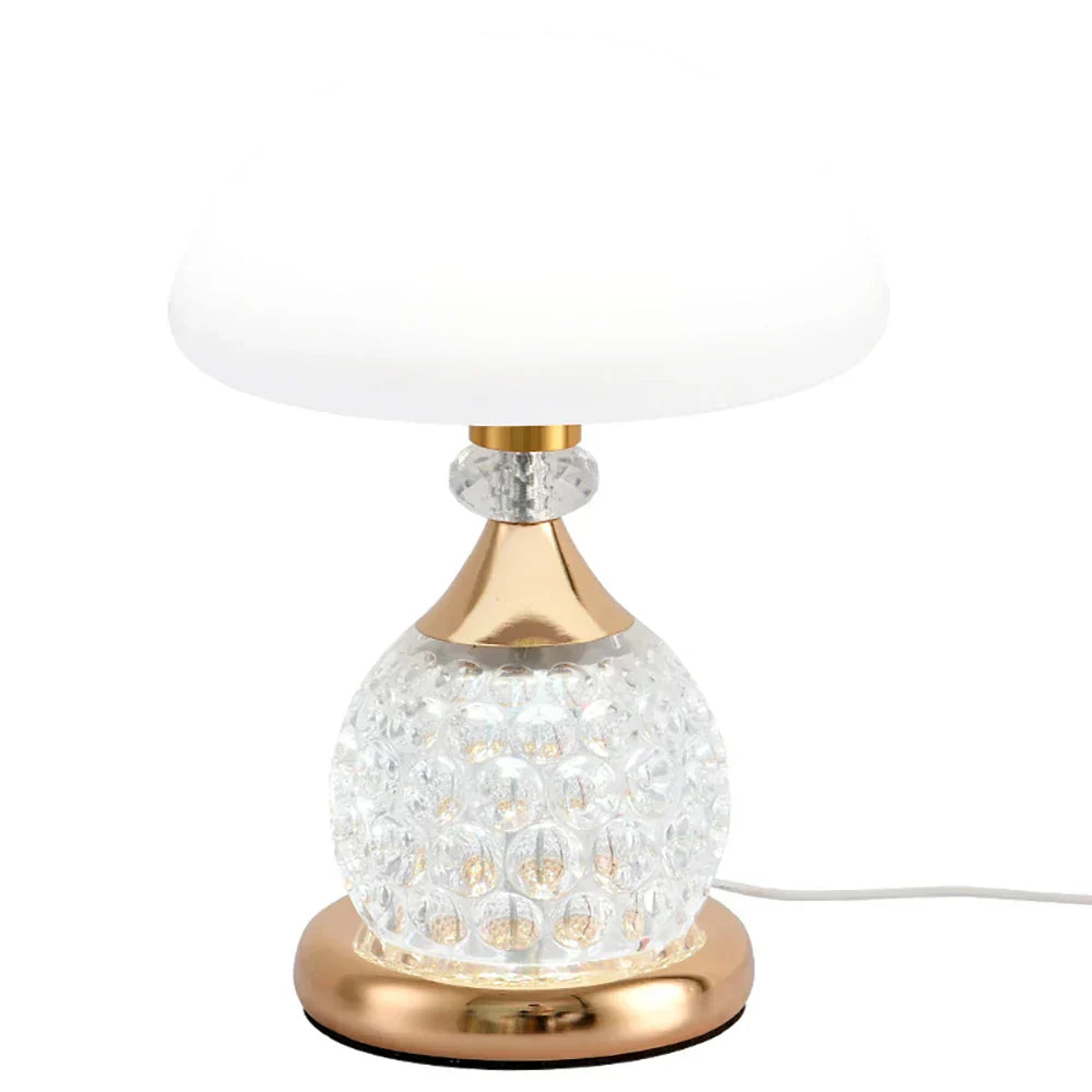 Dekorativ Mood Light LED – Krystallbordlampe med Sopplignende Design, Vintage Dekorlampe for Stue eller Soverom