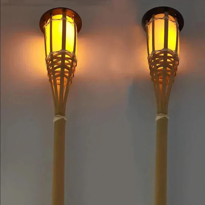 Norvo | Sollykt 5-delt sett | Flammeeffekt LED hagebelysning | Solcelledrevet | Dekorativt lys for utendørs