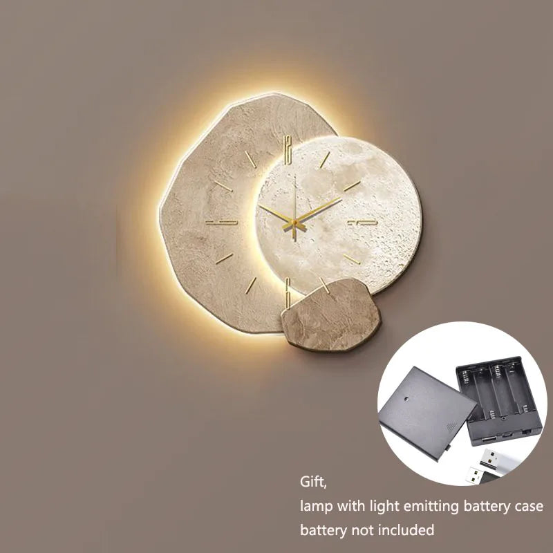 CreamWind Klokke – Stilfull Moderne Veggklokke med LED