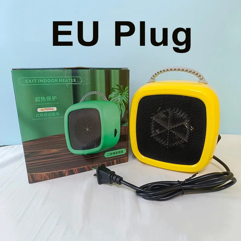 Norvo | HeatEase | Mini Bordvarmer | Bærbar PTC Keramisk Varmer | 14.2×14.1×10.1 cm | Stille & Energisparende