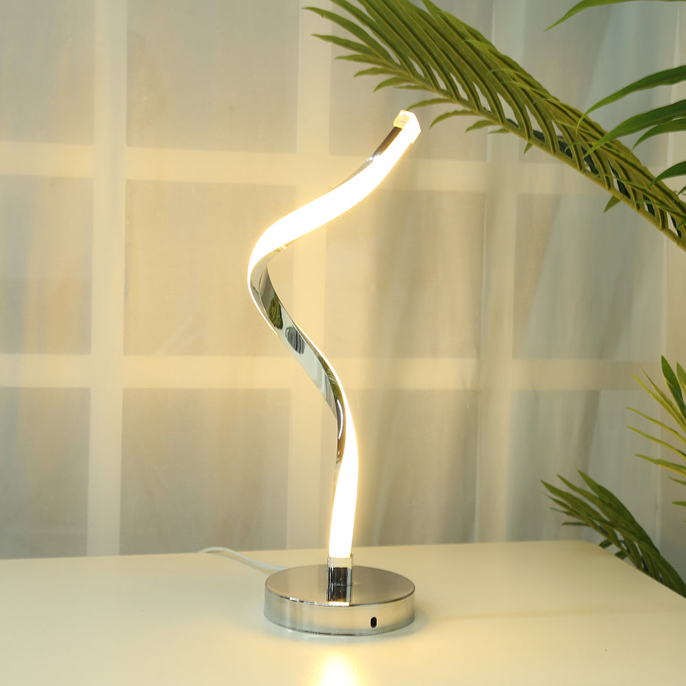 Norvo | SpiralGlow – LED Skrivebordslampe med Spiral Design for Soverom