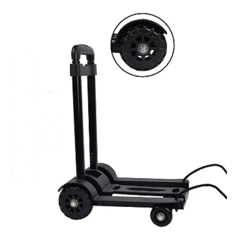 Norvo | Sammenleggbar Portabel Håndtruck med 2 eller 4 Hjul Justerbart Trekkstang – CarryFlex
