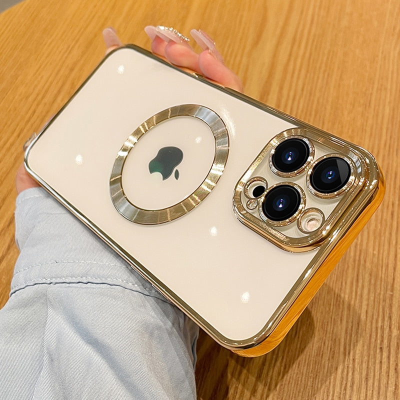 Norvo | Gjennomsiktig iPhone-deksel for trådløs lading