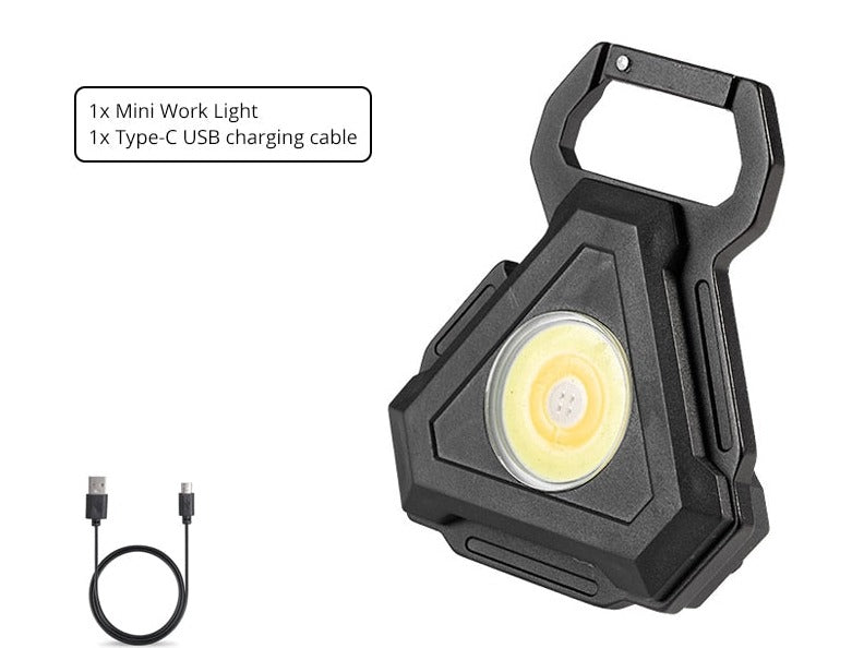 Norvo | Mini LED Lommelykt USB Korkåpner Nøkkelring