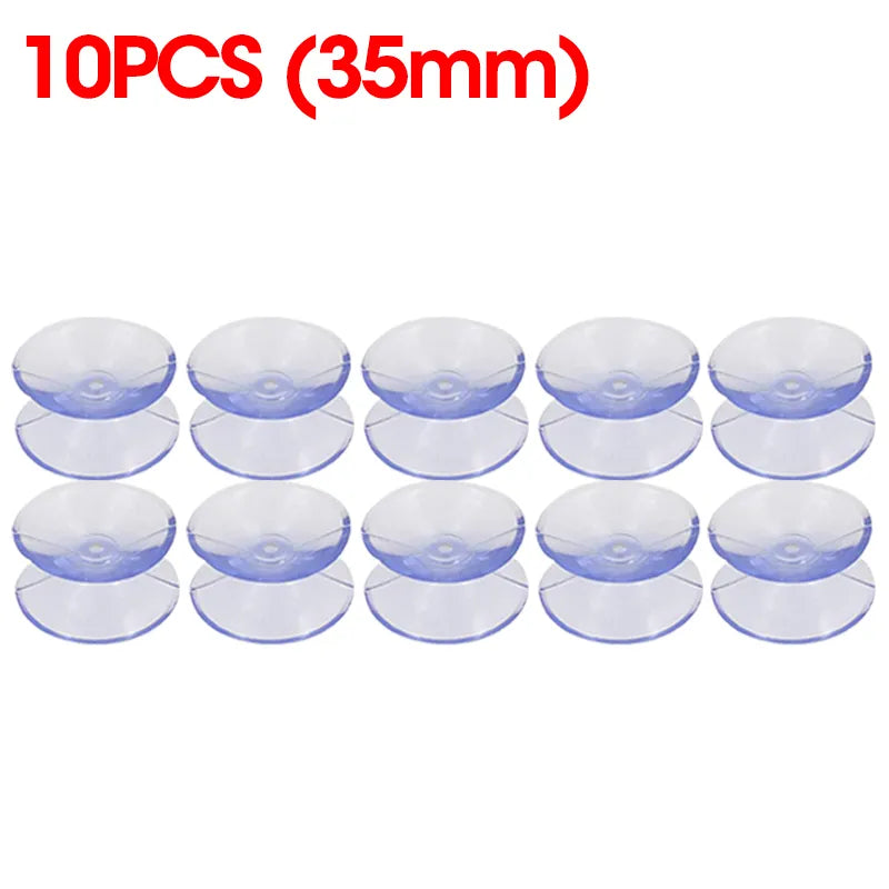 Norvo | 5/20PCS Dobbelt-sidede plast sugekopper - Rutsjesikre klare vakuumsugere for glass, bilvinduer, bordplater, DIY såpeholder