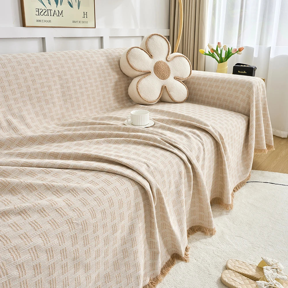 Norvo | Sofateppe kast | Vendbar design & Ekstra stor | Lett å ta vare på & Ripebestandig | CasaLunea